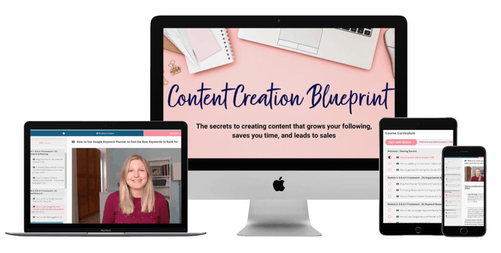 content creation blueprint course image