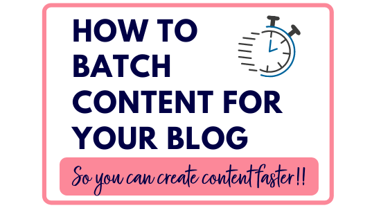 How to batch content for your blog 