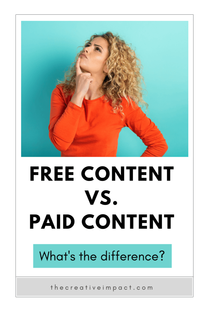 Free content vs paid content what's the difference pinterest pin