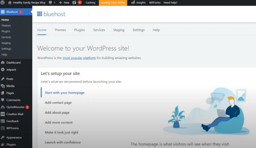 wordpress dashboard image