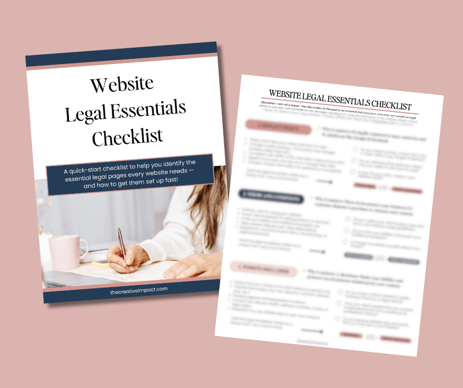 Mockup of Website Legal Essentials Checklist