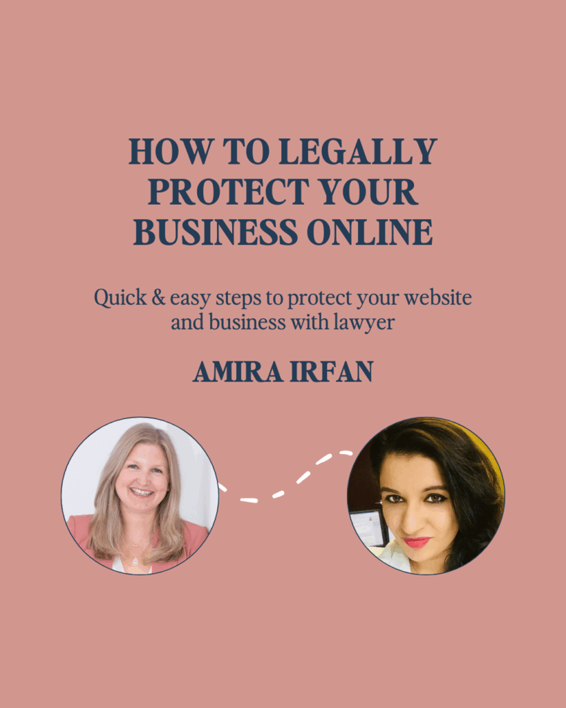How to legally protect your business online with lawyer Amira Irfan