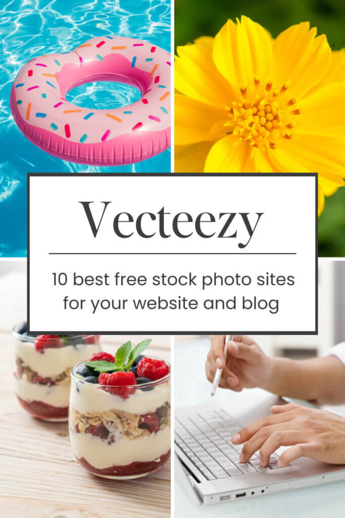4 Vecteezy images with the text Pexels - 10 best free stock photo sites for your website and blog
